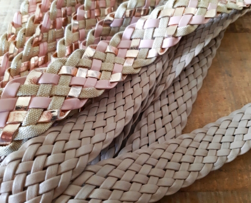 flat folded braids in different materials flat folded braids in different materials